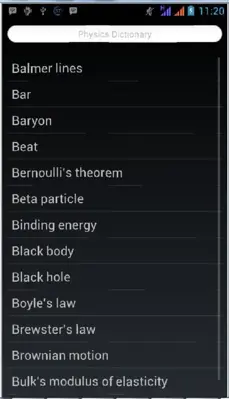 Physics Dictionary Ultimate android App screenshot 1